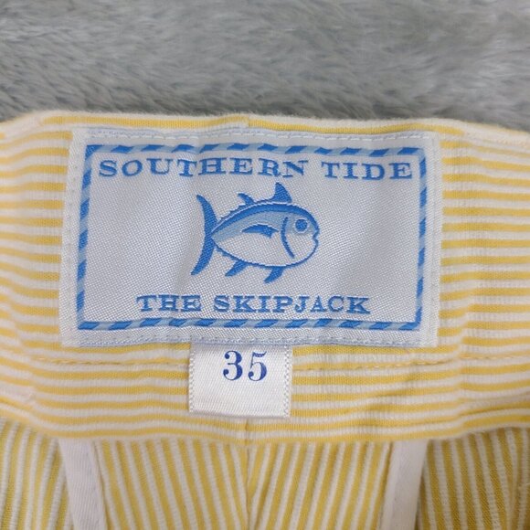 Southern Tide Classic Fit Shorts Cotton Corduroy Yellow Size 35 Men's Shorts‎ - Picture 2 of 9